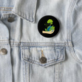 Badge Rond 5 Cm Jour des terres (En situation)