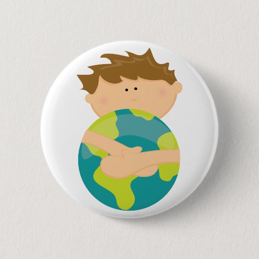 Badge Rond 5 Cm Jour des terres (Devant)