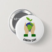 Badge Rond 5 Cm Jour des terres (Devant & derrière)