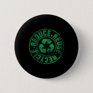 Badge Rond 5 Cm Jour des terres 2025 Réduire la réutilisation Recy