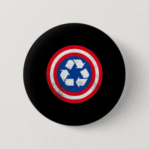 Badge Rond 5 Cm Jour des terres de recyclage du capitaine 1