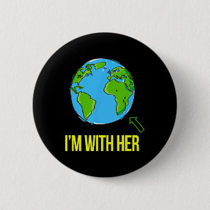 Badge Rond 5 Cm Jour des terres des sciences de la Terre Mars Je s