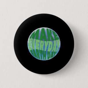 Badge Rond 5 Cm Jour des terres mignon Protection De l'environneme