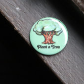 Badge Rond 5 Cm Jour des terres Plante a Arbre Nature