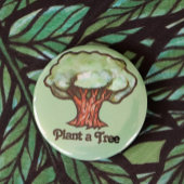 Badge Rond 5 Cm Jour des terres Plante a Arbre Nature