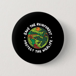 Badge Rond 5 Cm Jour des terres Vêtements Protéger La Faune Sauver