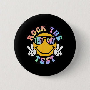 Badge Rond 5 Cm Jour d'essais Test Retro Motivational Teacher St