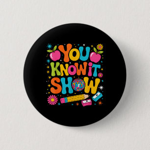 Badge Rond 5 Cm Jour d'examen de l'État enseignant élève Savoir Mo