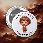 Badge Rond 5 Cm Jour du chocolat 9 février