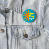 Badge Rond 5 Cm Jour du soleil pour l'énergie solaire (En situation)