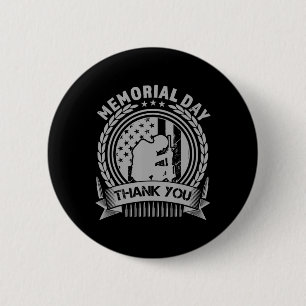 Badge Rond 5 Cm Jour du Souvenir Merci Hommage à ceux qui ont serv