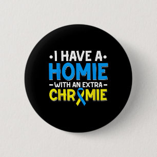 Badge Rond 5 Cm Jour du syndrome de Down Trisomie 21 Décerné du sy