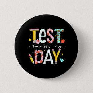 Badge Rond 5 Cm Jour du test, c'est pour les enfants étudiants Ens