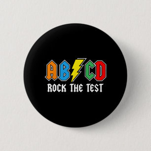 Badge Rond 5 Cm Jour Enseignant Motivation Étudiant Retro Rock The
