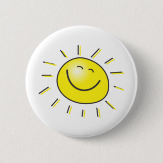 Badge Rond 5 Cm Jour ensoleillé, le soleil de sourire, jour à