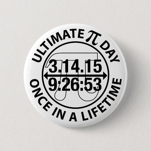 Badge Rond 5 Cm Jour final 2015 de pi (Devant)