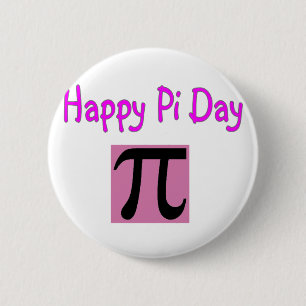Badge Rond 5 Cm Jour heureux de pi