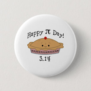 Badge Rond 5 Cm Jour heureux mignon de pi !