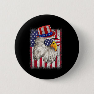 Badge Rond 5 Cm Jour Joyeux 4 juillet Design Indicateur Vintage