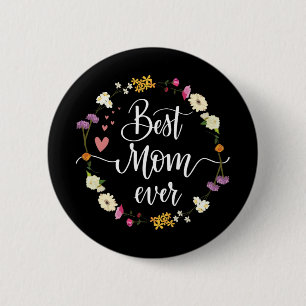 Badge Rond 5 Cm Jour Meilleure maman toujours Cadeaux de fille Fil