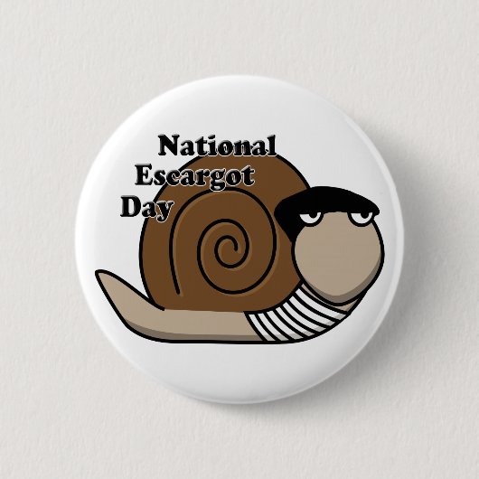 Badge Rond 5 Cm Jour national de l'Escargot (Devant)