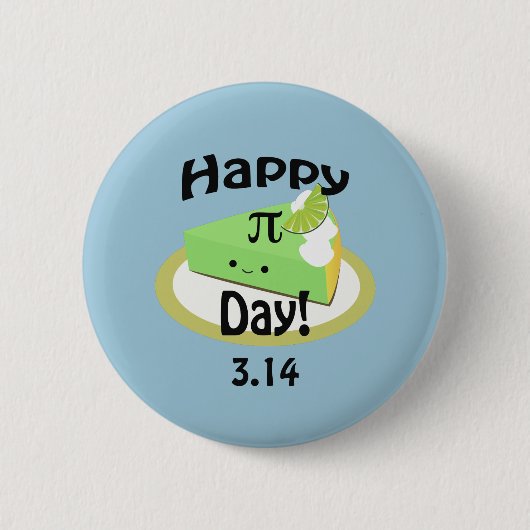 Badge Rond 5 Cm Jour Pi Joyeux (Devant)