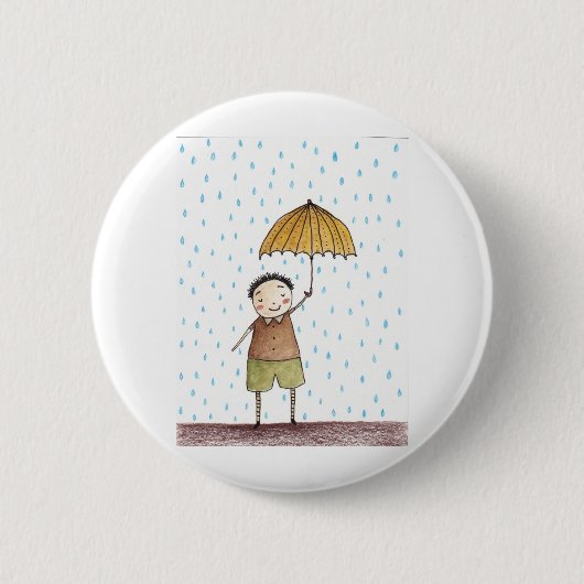 Badge Rond 5 Cm Jour pluvieux (Devant)