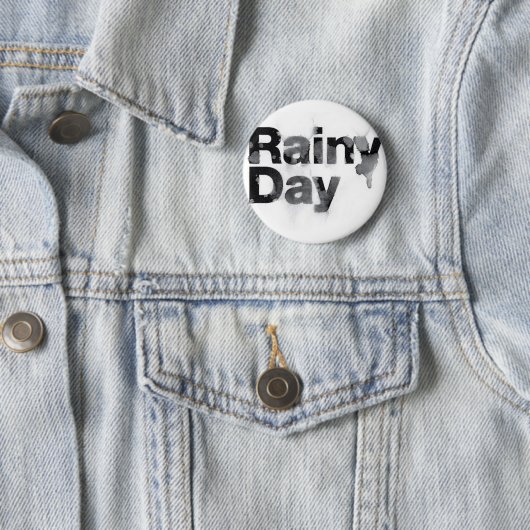 Badge Rond 5 Cm Jour pluvieux (En situation)