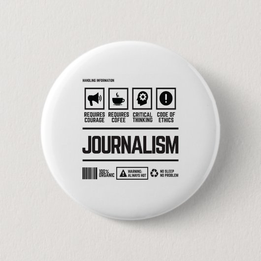 Badge Rond 5 Cm journalisme (Devant)
