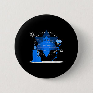 Badge Rond 5 Cm Journée commémorative de l'Holocauste - Yom Hashoa