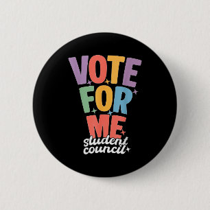Badge Rond 5 Cm Journée d'élection amusante à l'école Votez pour m