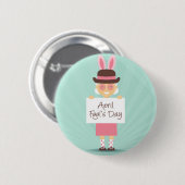 Badge Rond 5 Cm journée des fous d'avril (Devant & derrière)
