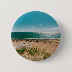 Badge Rond 5 Cm Journée d'été à la plage dans l'archipel suédois
