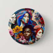 Badge Rond 5 Cm Journée internationale de la femme (Devant)