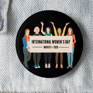 Badge Rond 5 Cm Journée internationale de la femme