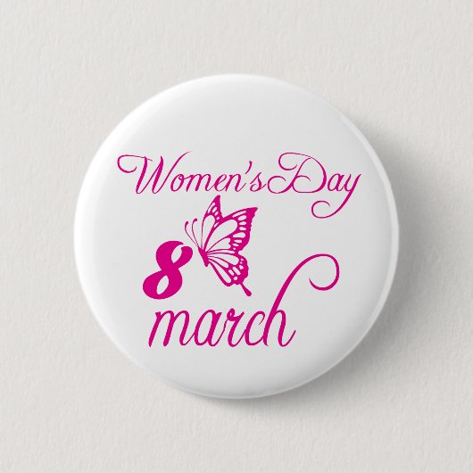 Badge Rond 5 Cm Journée internationale de la femme, 8 mars (Devant)