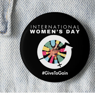 Badge Rond 5 Cm Journée internationale des femmes 2026 Donner pour