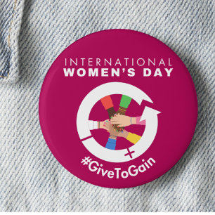Badge Rond 5 Cm Journée internationale des femmes 2026 Donner pour