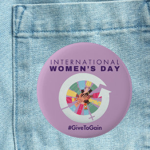Badge Rond 5 Cm Journée internationale des femmes 2026 Donner pour