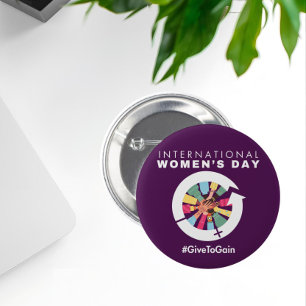 Badge Rond 5 Cm Journée internationale des femmes 2026 Donner pour