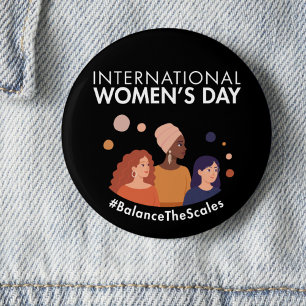 Badge Rond 5 Cm Journée internationale des femmes 2026 Équilibrer