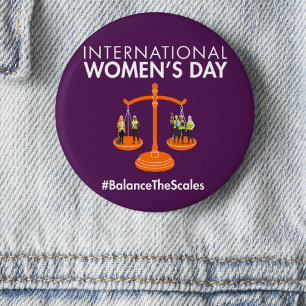 Badge Rond 5 Cm Journée internationale des femmes 2026 Équilibrer