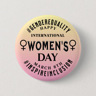 Badge Rond 5 Cm Journée internationale des femmes   8 mars Égalité