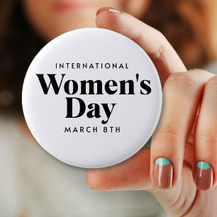 Badge Rond 5 Cm Journée internationale des femmes   Bouton 8 mars