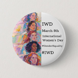 Badge Rond 5 Cm Journée internationale des femmes   JIF #DonnerPou
