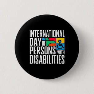 Badge Rond 5 Cm Journée Internationale Des Personnes Handicapées
