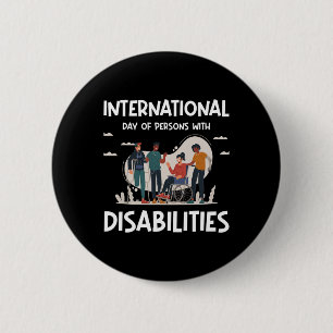 Badge Rond 5 Cm Journée Internationale Des Personnes Handicapées