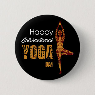Badge Rond 5 Cm Journée internationale du yoga