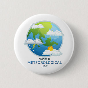 Badge Rond 5 Cm Journée météorologique mondiale