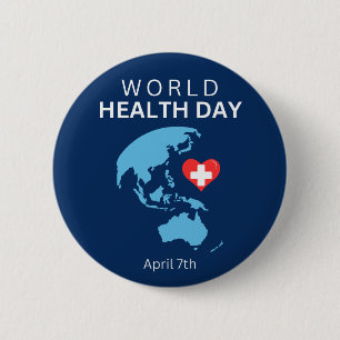 Badge Rond 5 Cm Journée mondiale de la santé 7 avril